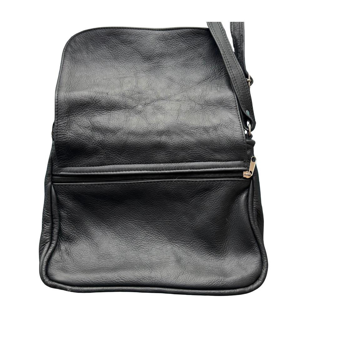 Classic Genuine Leather Crossbody Sachel Bag