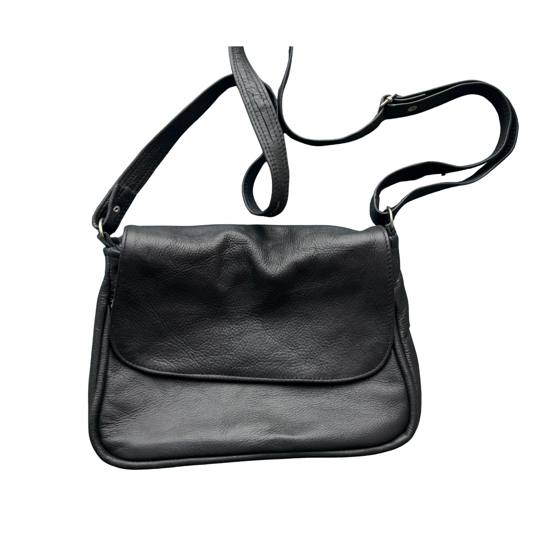 Classic Genuine Leather Crossbody Sachel Bag