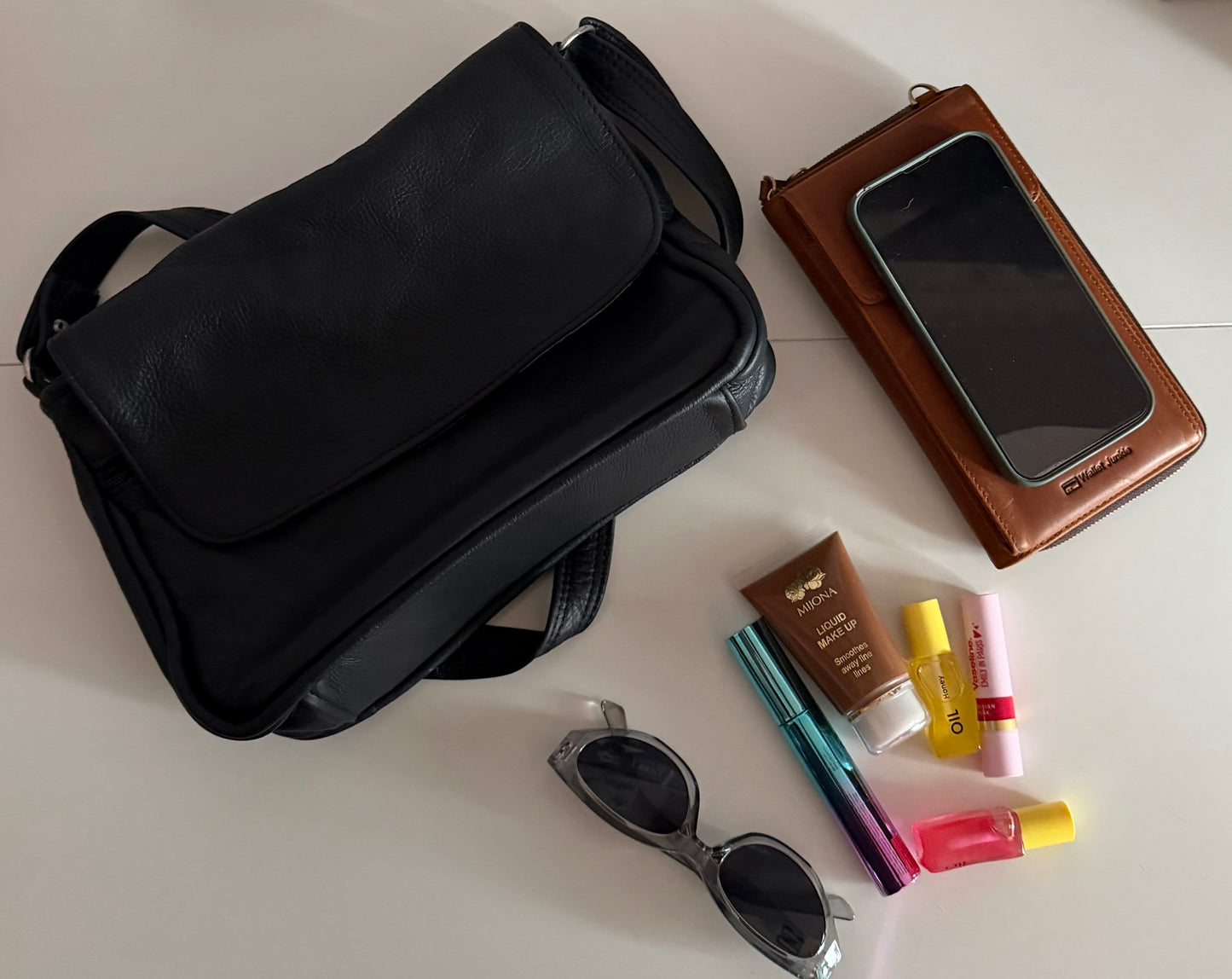 Classic Genuine Leather Crossbody Sachel Bag